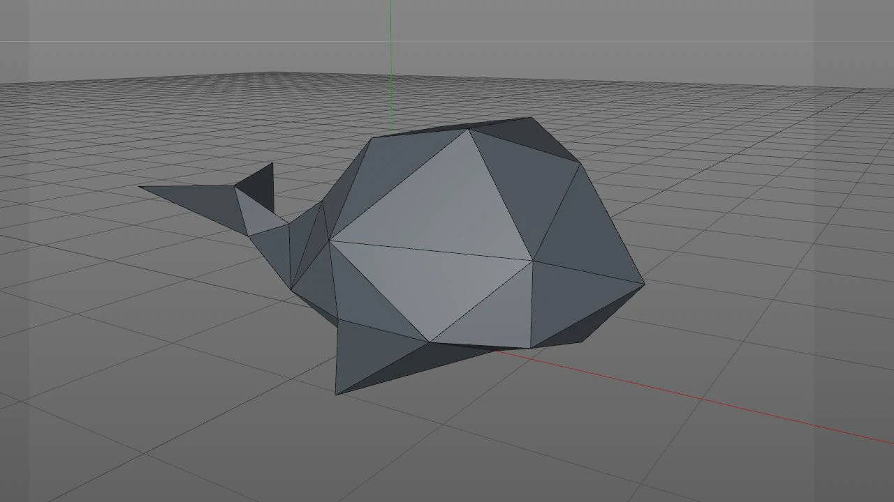 LowPoly whale 3D Print Model .c4d .max .obj .3ds .fbx .stl .blend 