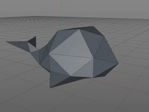LowPoly whale 3D Print Model
