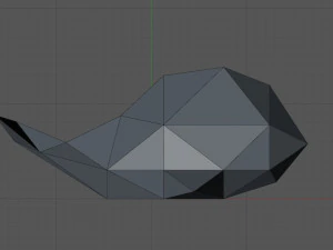 LowPoly whale 3D Print Model