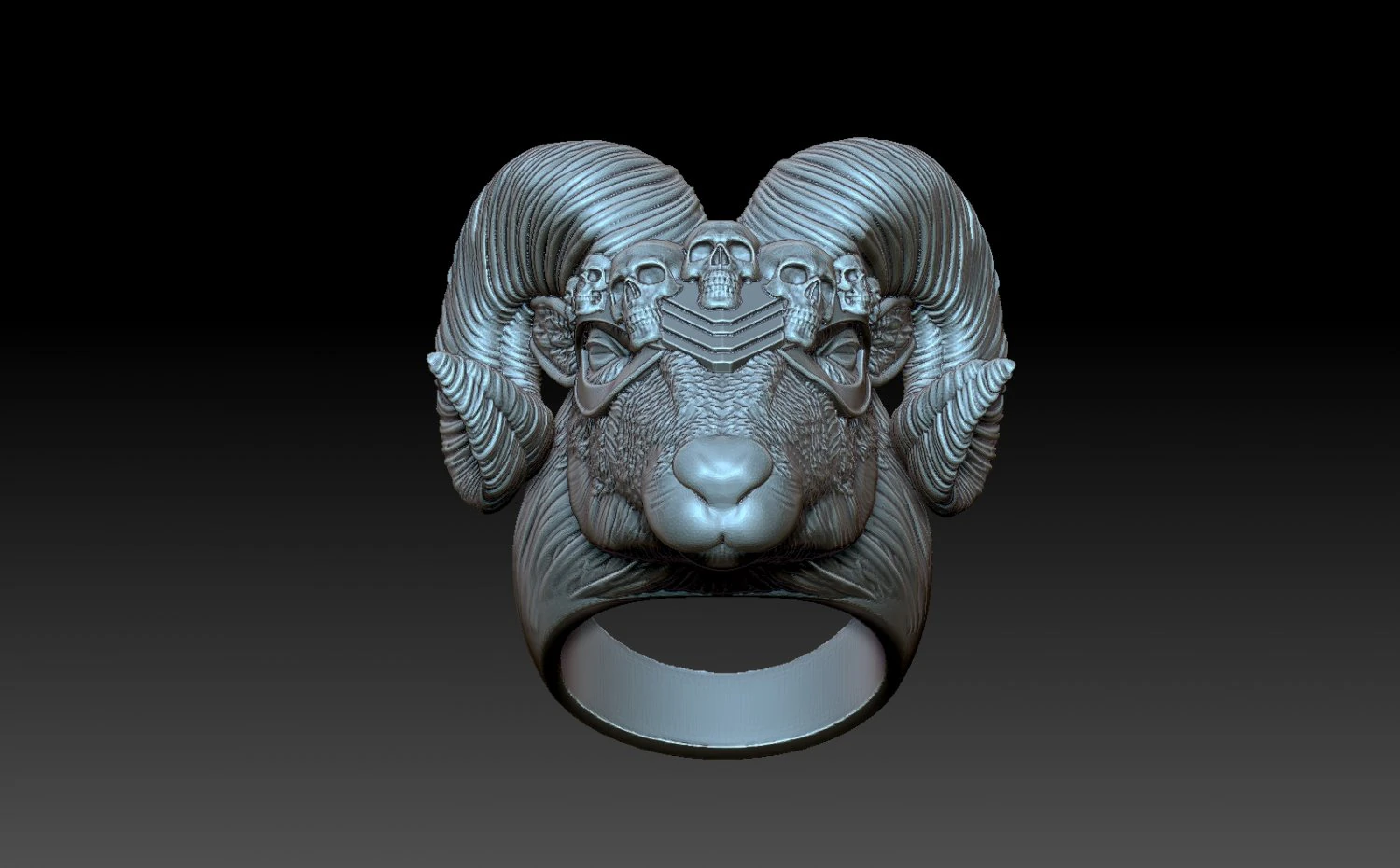 Ring Viking Ram 3D Print Model .c4d .max .obj .3ds .fbx .stl .blend 