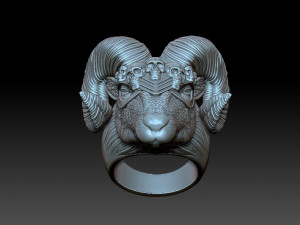 Ring Viking Ram 3Dプリントモデル