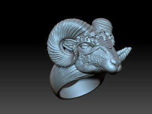 Ring Viking Ram 3D Print Model