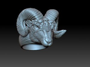 Ring Viking Ram 3D Print Model