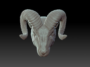 Rams head 3D-printmodel