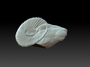 Sheep head 3D 프린트 모델