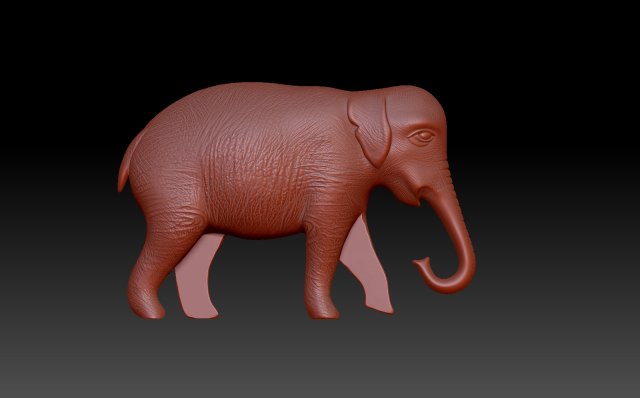 Elephant Figurine 3D 打印模型 .c4d .max .obj .3ds .fbx .stl .blend 