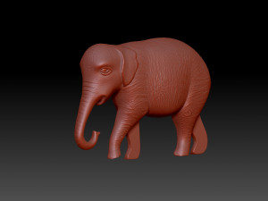 Elephant Figurine 3D 打印模型