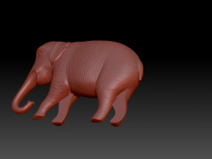 Elephant Figurine 3D 打印模型