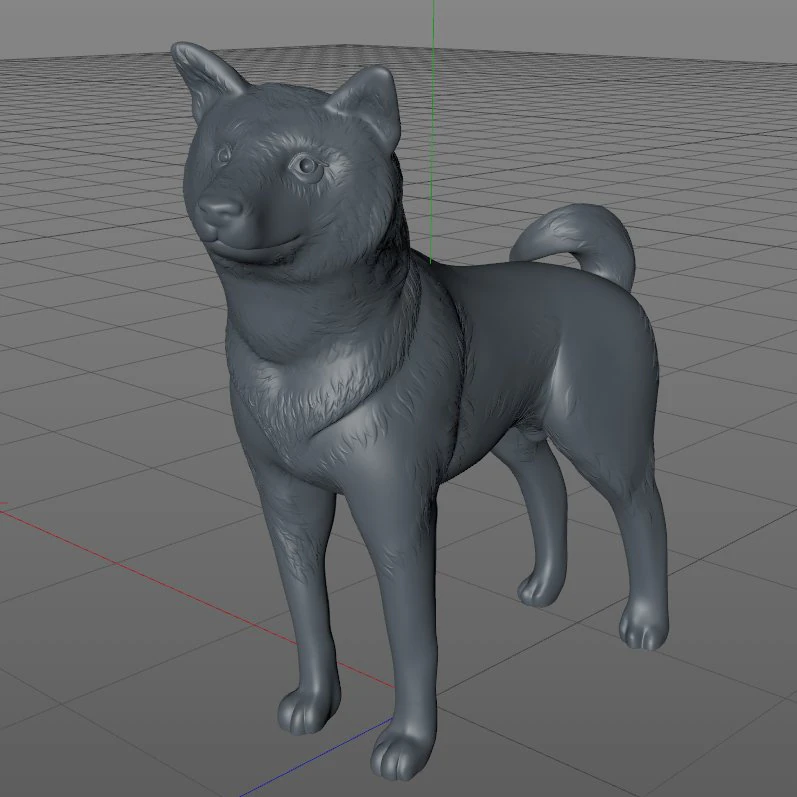 Shiba inu 3D Print Model .c4d .max .obj .3ds .fbx .stl .blend 
