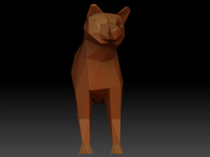 Low poly Shiba inu 3D Print Model