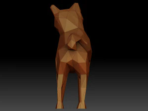 Low poly Shiba inu 3D Print Model