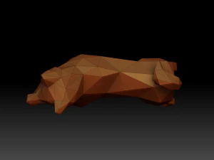 Low poly Shiba inu 3D Print Model