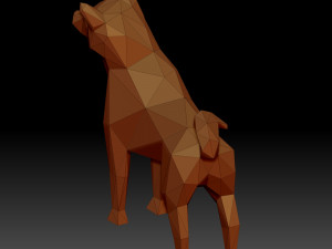 Low poly Shiba inu Modèles 3D en vedette
