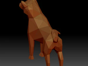 Low poly Shiba inu 3D Print Model