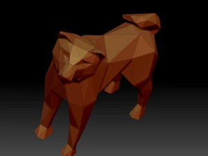 Low poly Shiba inu 3D Print Model