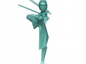 Low poly ninja 3D Baskı Modeli