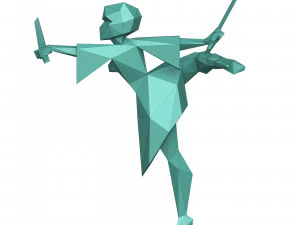 Low poly ninja 3D Print Model