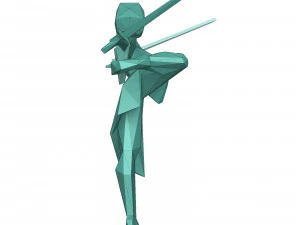 Low poly ninja 3D Print Model