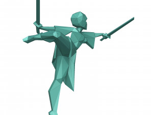 Low poly ninja 3D Baskı Modeli