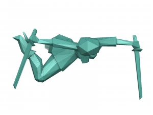 Low poly ninja 3D Print Model
