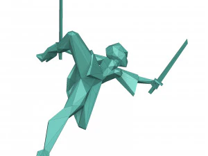 Low poly ninja 3D Print Model