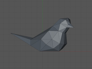 Low poly bird 3D-printmodel