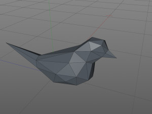Low poly bird 3D-printmodel