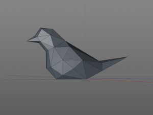 Low poly bird 3D-printmodel