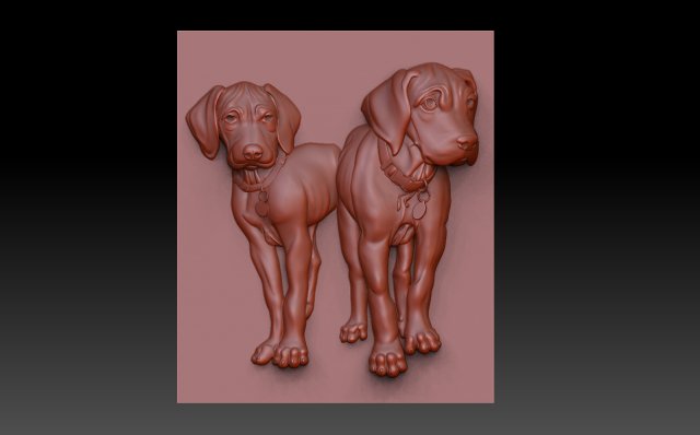 Dogs Rhodesian Ridgebacks 3D Принт Модель .c4d .max .obj .3ds .fbx .stl .blend 