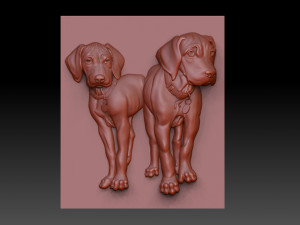 Dogs Rhodesian Ridgebacks 3D Принт Модель