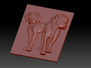 Dogs Rhodesian Ridgebacks 3D Принт Модель