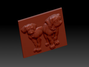 Dogs Rhodesian Ridgebacks 3D Принт Модель