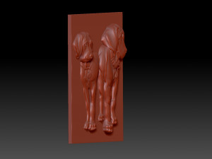 Dogs Rhodesian Ridgebacks 3D Принт Модель