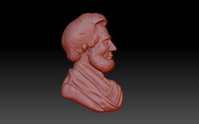 Abraham Lincoln 3D-Druckmodell .c4d .max .obj .3ds .fbx .stl .blend 