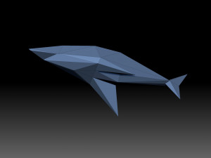 Low poly shark 3D Print Model
