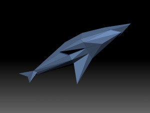 Low poly shark 3D Print Model