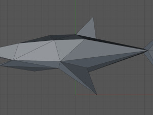 Low poly shark 3D Print Model