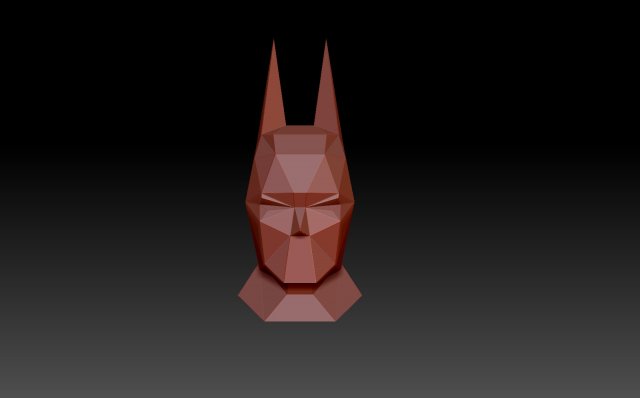 Batmans head 3D Print Model .c4d .max .obj .3ds .fbx .stl .blend 