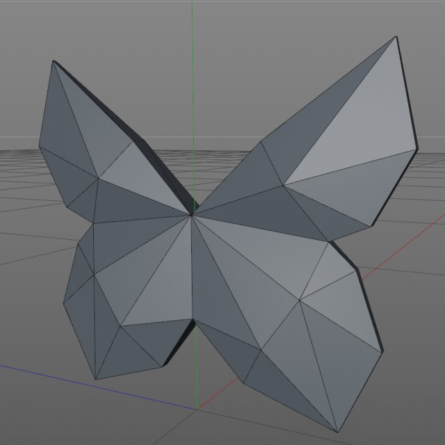 Low Poly Butterfly 3D-printmodel .c4d .max .obj .3ds .fbx .stl .blend 
