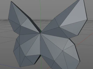 Low-Poly-Schmetterling 3D Druckmodell