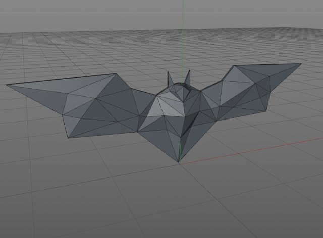 Low Poly Bat Model do druku 3D .c4d .max .obj .3ds .fbx .stl .blend