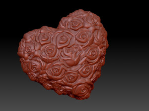 Heart in flowers 3D Print Model