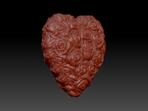 Heart in flowers 3D Print Model