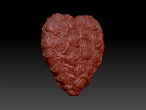 Heart in flowers 3D Print Model