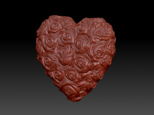 Heart in flowers 3D Print Model
