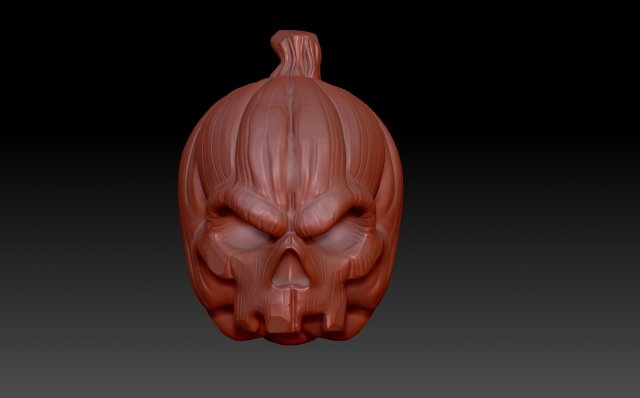 Pumpkin head 3Dプリントモデル .c4d .max .obj .3ds .fbx .stl .blend 