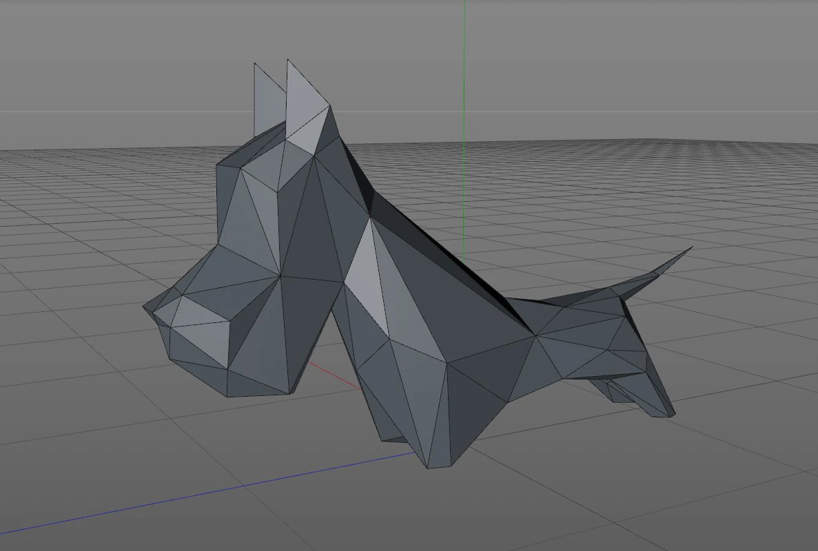 Low poly dog 3D Print Model .c4d .max .obj .3ds .fbx .stl .blend 