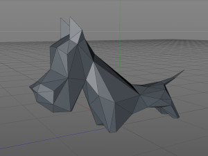 Low poly dog 3D Print Model