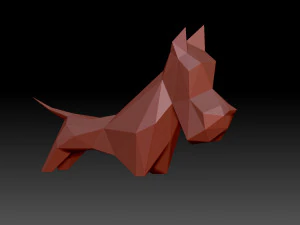 Low poly dog 3D Print Model