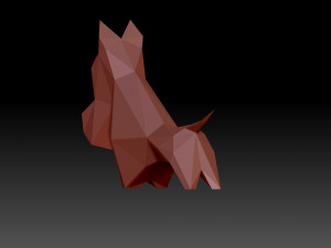 Low poly dog 3D Print Model